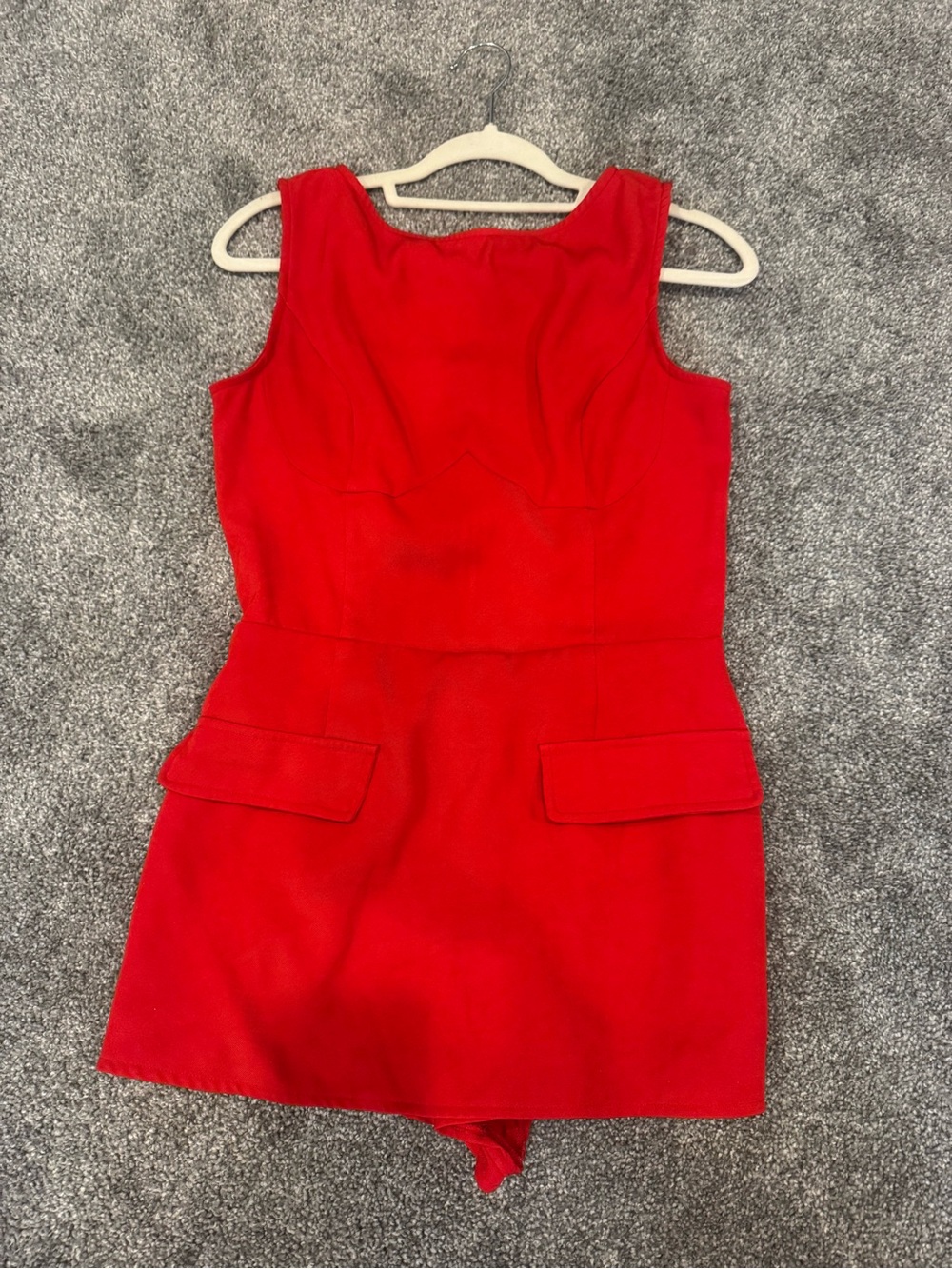 PrettyLittleThing Red Mini Dress with Zip Detail